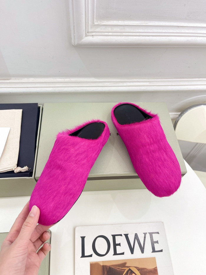 marni pink fussbett sabot loafers 231379m20