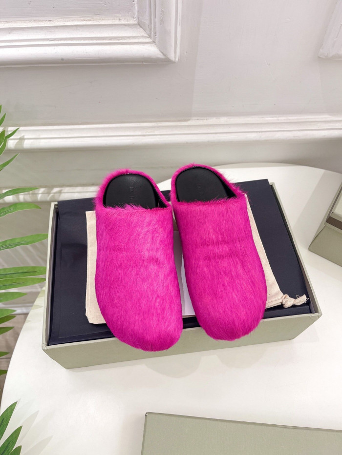 marni pink fussbett sabot loafers 231379m20