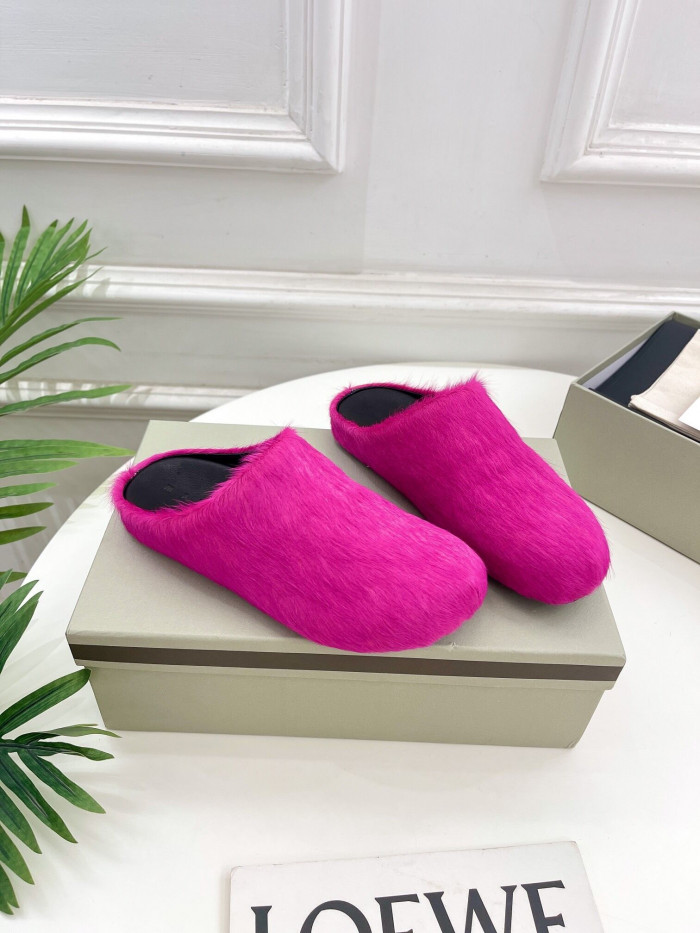 marni pink fussbett sabot loafers 231379m20