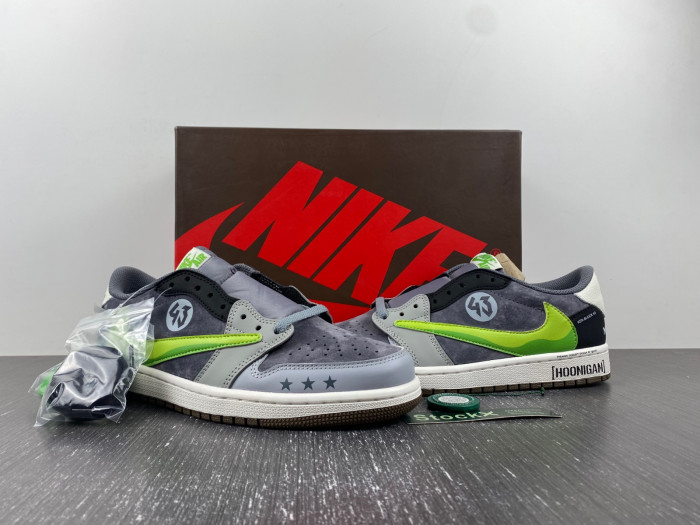 Air Jordan 1 Low Grey and Green cz0790-043