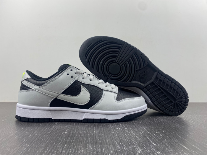 nike dunk low grey panda volt - fd9756-001