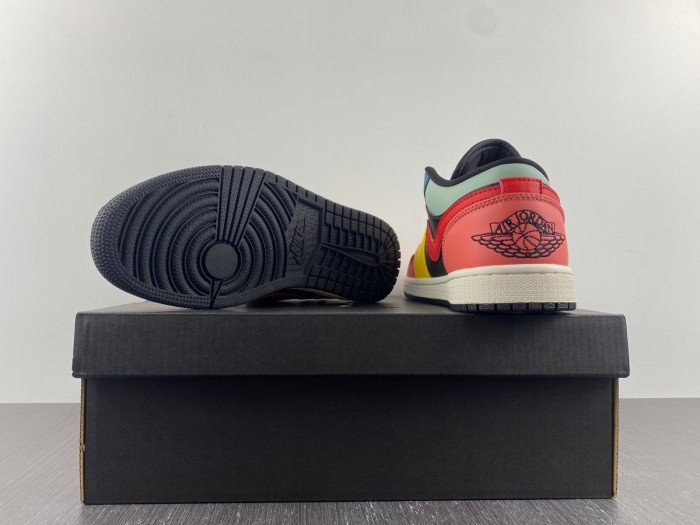 air jordan 1 low se black multi-color (w) - dn3739-060