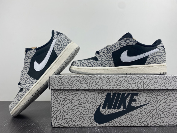 jordan 1 retro low og black cement - cz0790-001