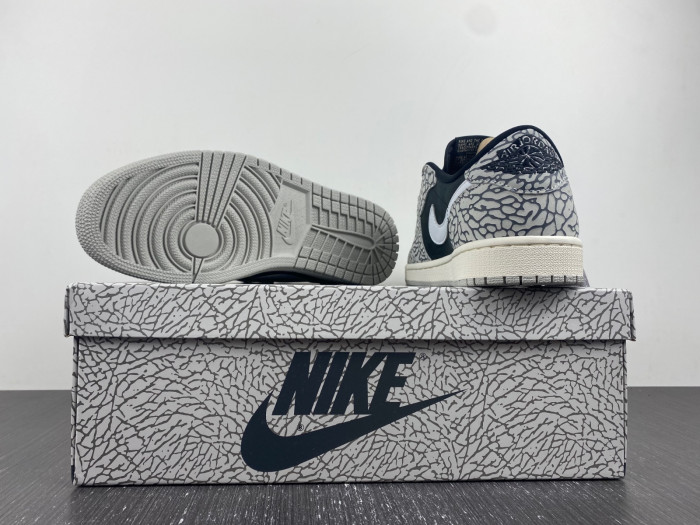 jordan 1 retro low og black cement - cz0790-001
