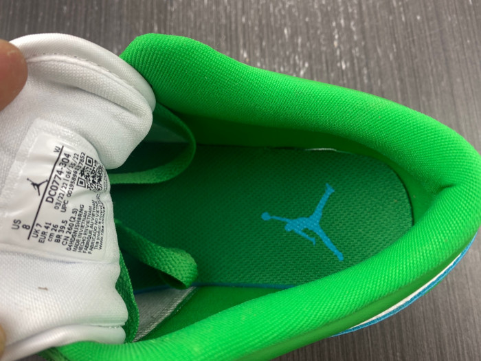 air jordan 1 low "lucky green/aquatone" dc0774-304