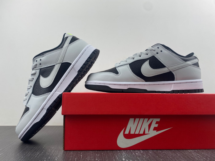 nike dunk low grey panda volt - fd9756-001