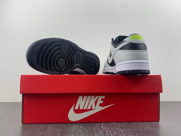 nike dunk low grey panda volt - fd9756-001