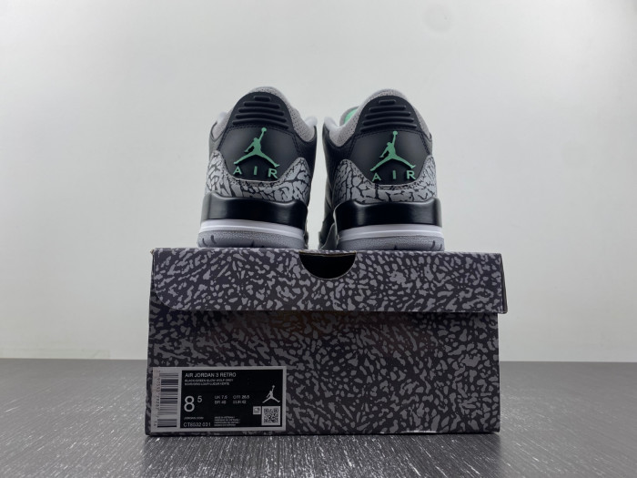 air jordan 3 "green glow" ct8532-031