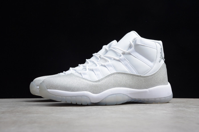 air jordan 11 wmns white metallic silvervast grey ar0715-100