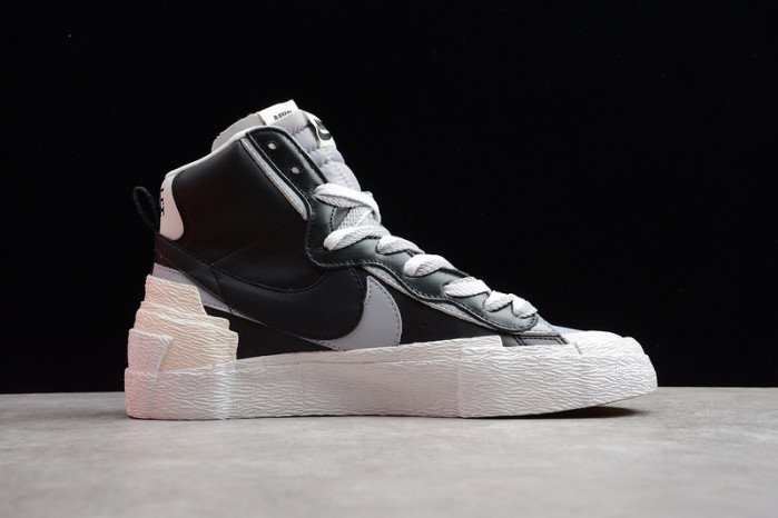sacai x nike blazer mid black grey bv0072-002