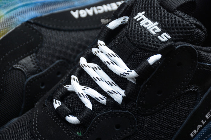 blcg sneaker triple.s.gomma black-rainbow noir