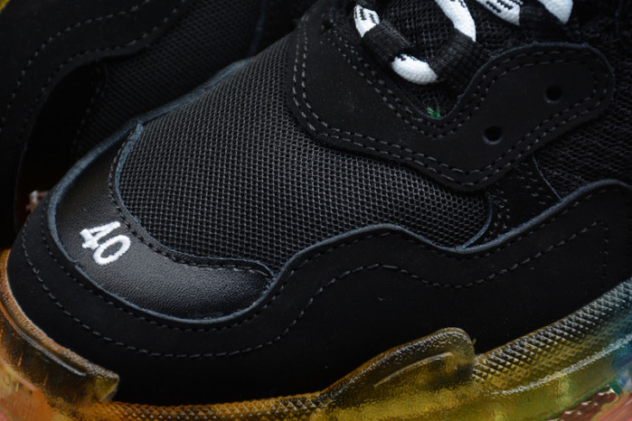 blcg sneaker triple.s.gomma black-rainbow noir