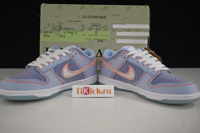 union x nike dunk low blue dj9649-400
