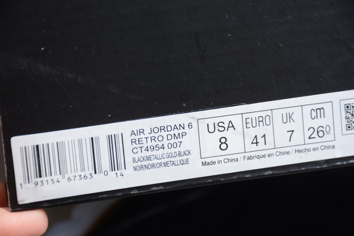 air jordan 6 retro dmp (2020) ct4954-007