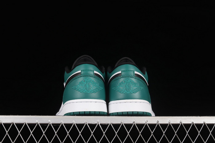 Air Jordan 1 Low White Black Mystic Green - 553558-113