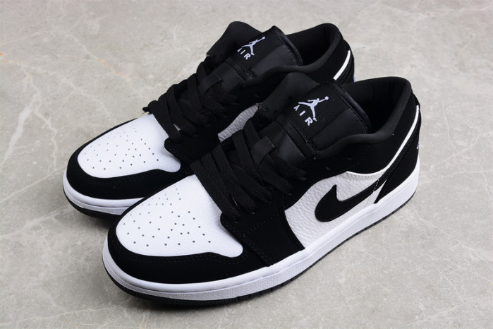 jordan 1 retro low black gym white - 552780-018