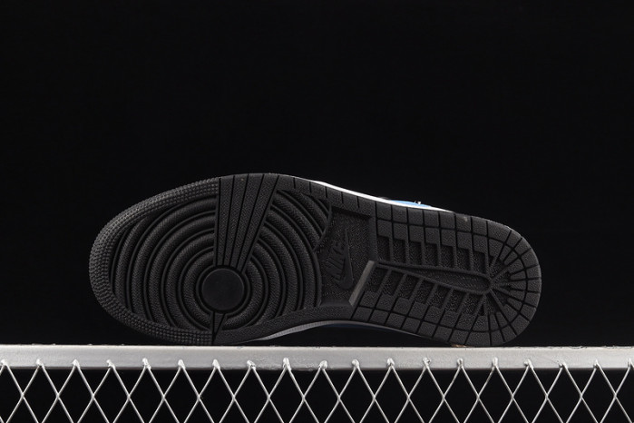 air jordan 1 low black university blue white (w) - dc0774-041