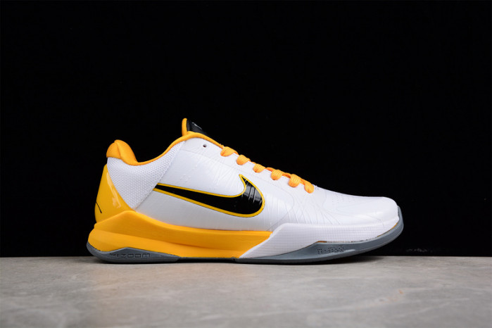 nike zoom kobe v summite white black yellow 386430-104