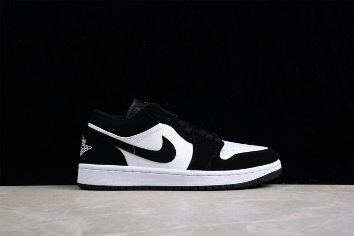 jordan 1 retro low black gym white - 552780-018