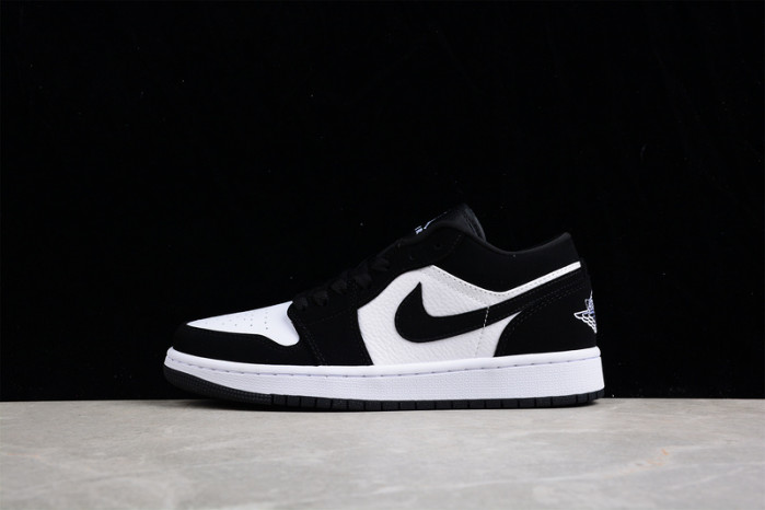 jordan 1 retro low black gym white - 552780-018