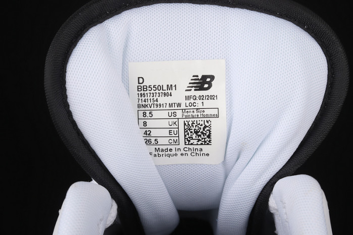 new balance 550 sea salt black - bb550lm1