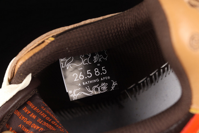 bape sta sk8 to nigo light brown/black/red 1g70191034011