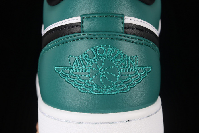 Air Jordan 1 Low White Black Mystic Green - 553558-113