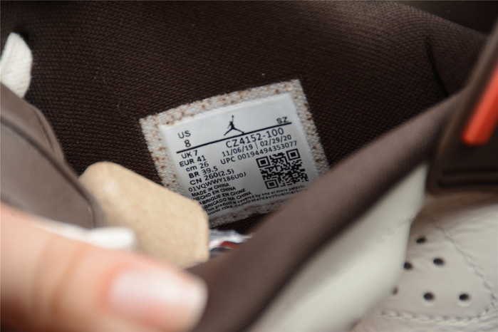 air jordan 6 retro quai54 sail brown (2020) cz4152-100