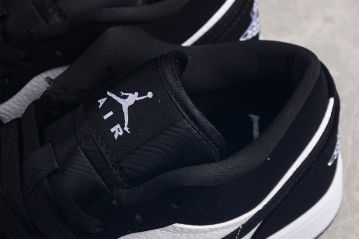 jordan 1 retro low black gym white - 552780-018