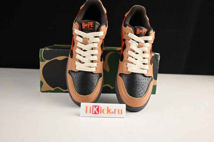 bape sta sk8 to nigo light brown/black/red 1g70191034011