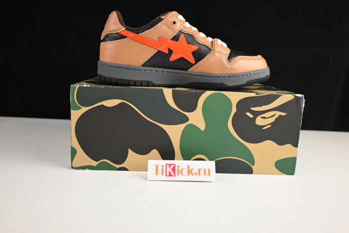 bape sta sk8 to nigo light brown/black/red 1g70191034011