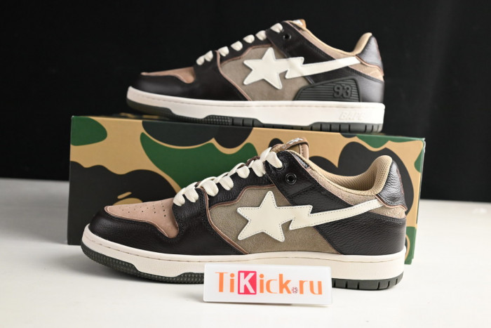 bape sta sk8 to nigo brown/dark brown/white h80191013