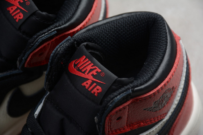 kids air jordan 1 retro high og "bred toe" 555088 610